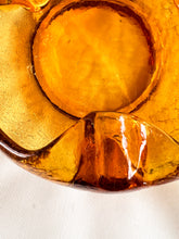 Load image into Gallery viewer, Crackle Glass Amber Bowl
