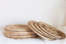 Load image into Gallery viewer, Set of 4 Wicker Trivets
