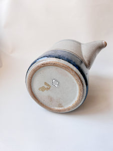 Blue and Grey Stoneware Pitcher