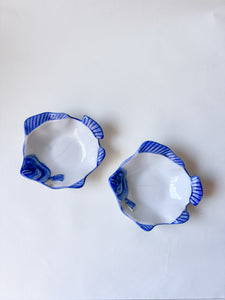 Blue and White Fish Dishes