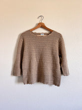 Load image into Gallery viewer, Tan Crochet Sweater - Size L Petite
