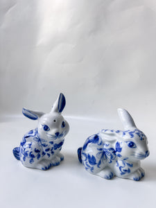 Blue and White Bunny Shakers