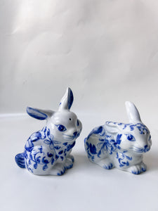 Blue and White Bunny Shakers