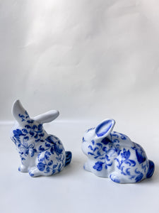 Blue and White Bunny Shakers