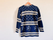 Load image into Gallery viewer, Navy Blue Floral Sweater - Size M
