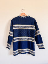 Load image into Gallery viewer, Navy Blue Floral Sweater - Size M
