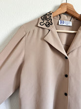 Load image into Gallery viewer, Light Brown Embellished Button Up - Size 8P
