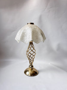 Brass and Capiz Tea Candle Lamp