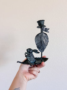 Iron Rabbit Candle Holder