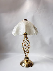 Brass and Capiz Tea Candle Lamp