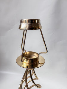 Brass and Capiz Tea Candle Lamp