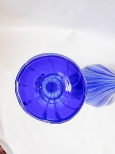 Handblown Blue Glass Vases