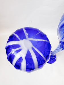 Handblown Blue Glass Vases