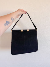 Load image into Gallery viewer, Black Suede Vintage Bag
