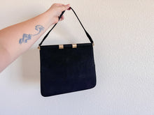 Load image into Gallery viewer, Black Suede Vintage Bag
