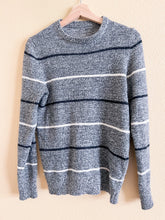 Load image into Gallery viewer, Striped Grey Italian Sweater
