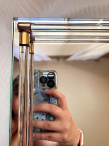 Brass and Lucite Mirror Tray