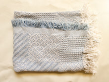 Load image into Gallery viewer, Little Blue and White Afghan
