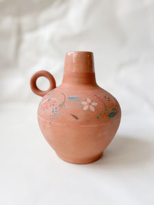 Floral Terracotta Jug Vase