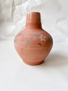 Floral Terracotta Jug Vase