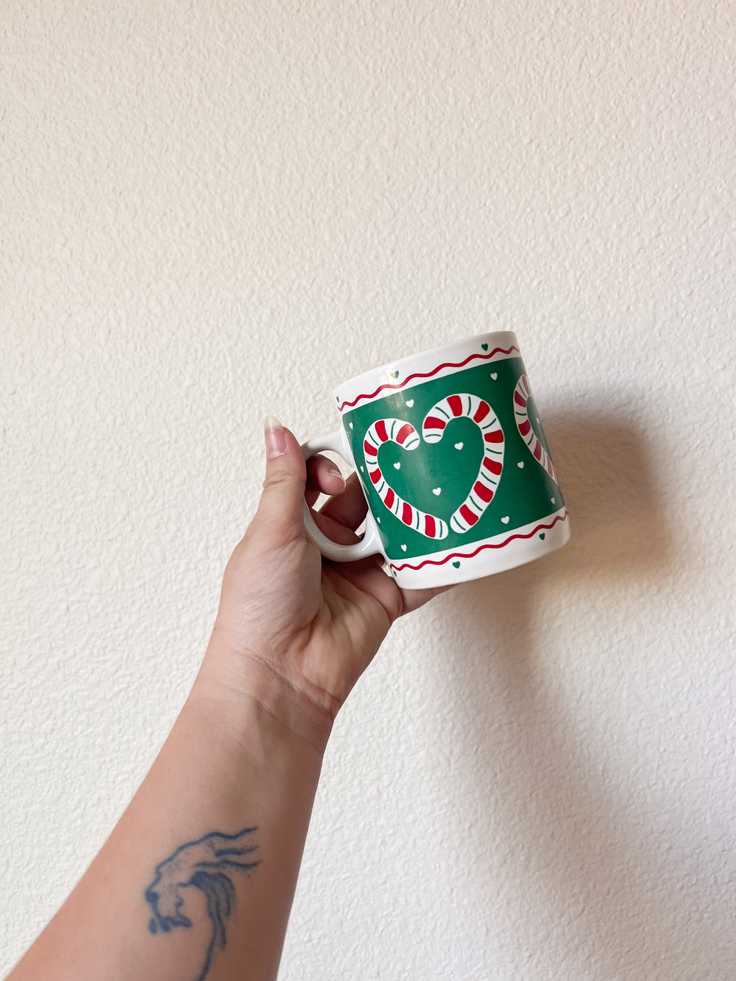 Candy Cane Heart Mug