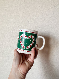 Candy Cane Heart Mug