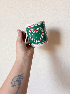 Candy Cane Heart Mug