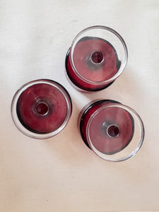 Ruby Red Coupes - Set of 3