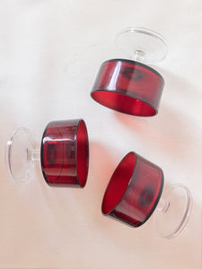 Ruby Red Coupes - Set of 3