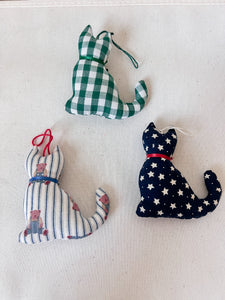 Trio of Cat Ornaments