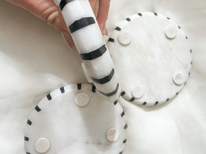 Black and White Marble Coasters