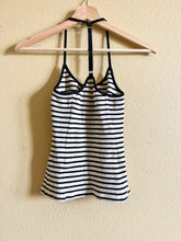 Load image into Gallery viewer, Black and White Ribbed Tank - Size XS
