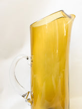 Load image into Gallery viewer, Mid Century Pitcher with Matching Amber Glasses
