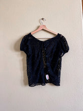 Load image into Gallery viewer, 1950s Black Lace Coverup - S/M
