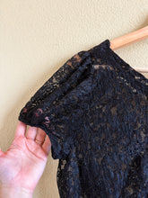 Load image into Gallery viewer, 1950s Black Lace Coverup - S/M
