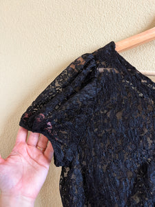 1950s Black Lace Coverup - S/M