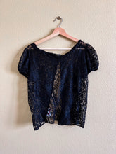 Load image into Gallery viewer, 1950s Black Lace Coverup - S/M
