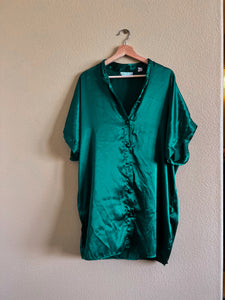 Green Silky Pajama Top - M