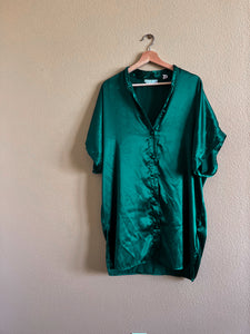 Green Silky Pajama Top - M