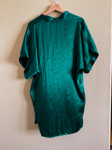 Green Silky Pajama Top - M