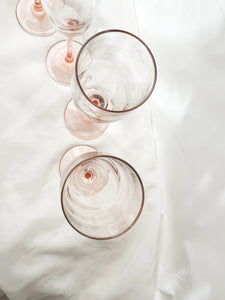 Pink Stem Champagne Glasses