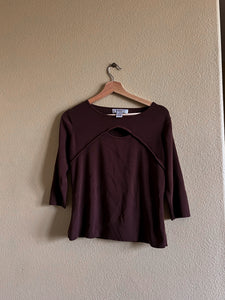 Brown Peekaboo Shirt - Size M