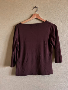 Brown Peekaboo Shirt - Size M