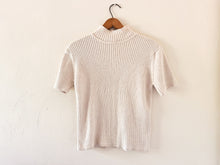 Load image into Gallery viewer, Ivory Short Sleeve Turtleneck - M
