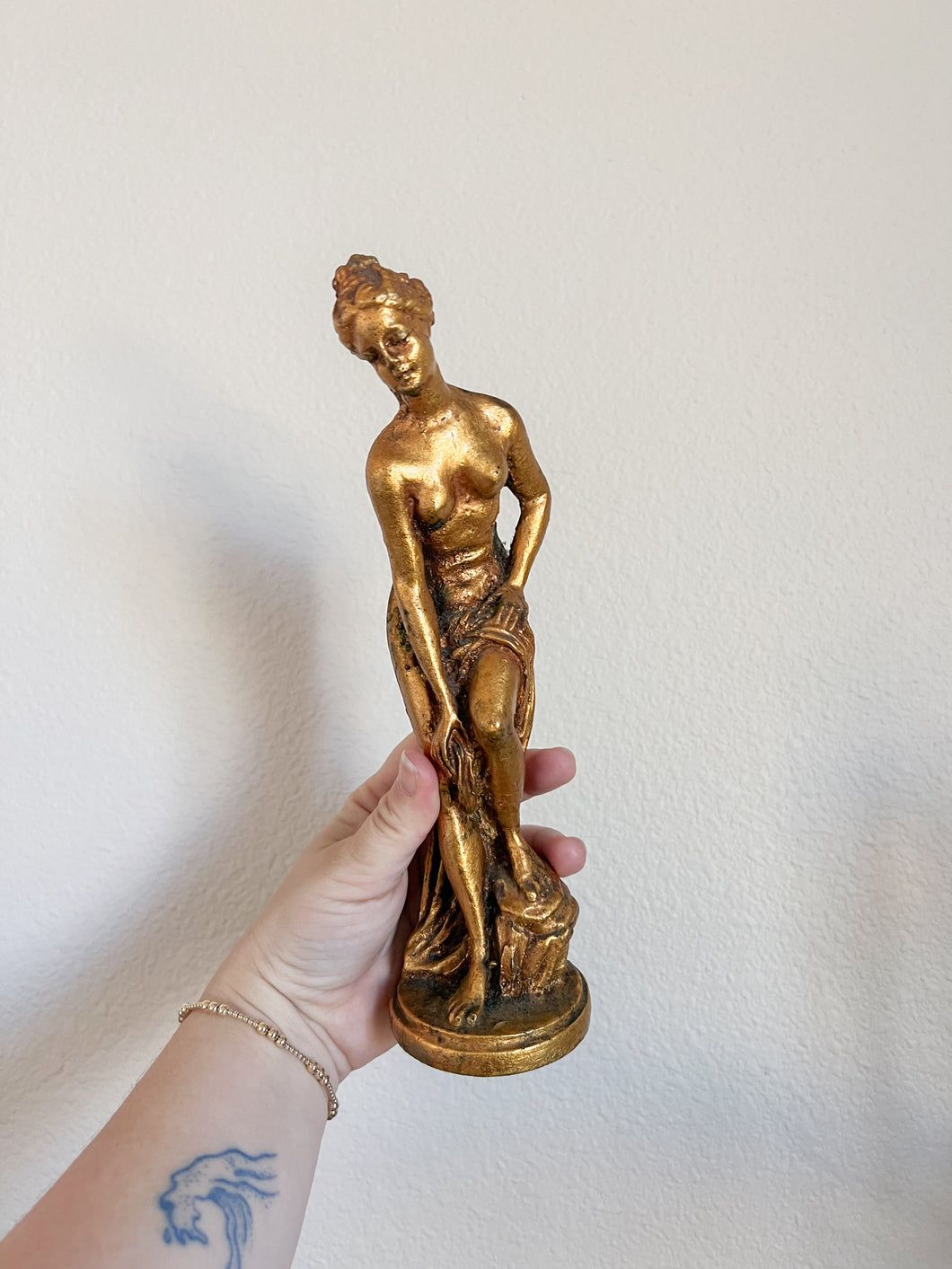 Gold Grecian Nude Figurine