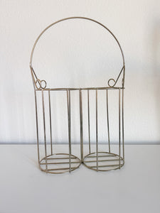 Gold Wire Wine Basket