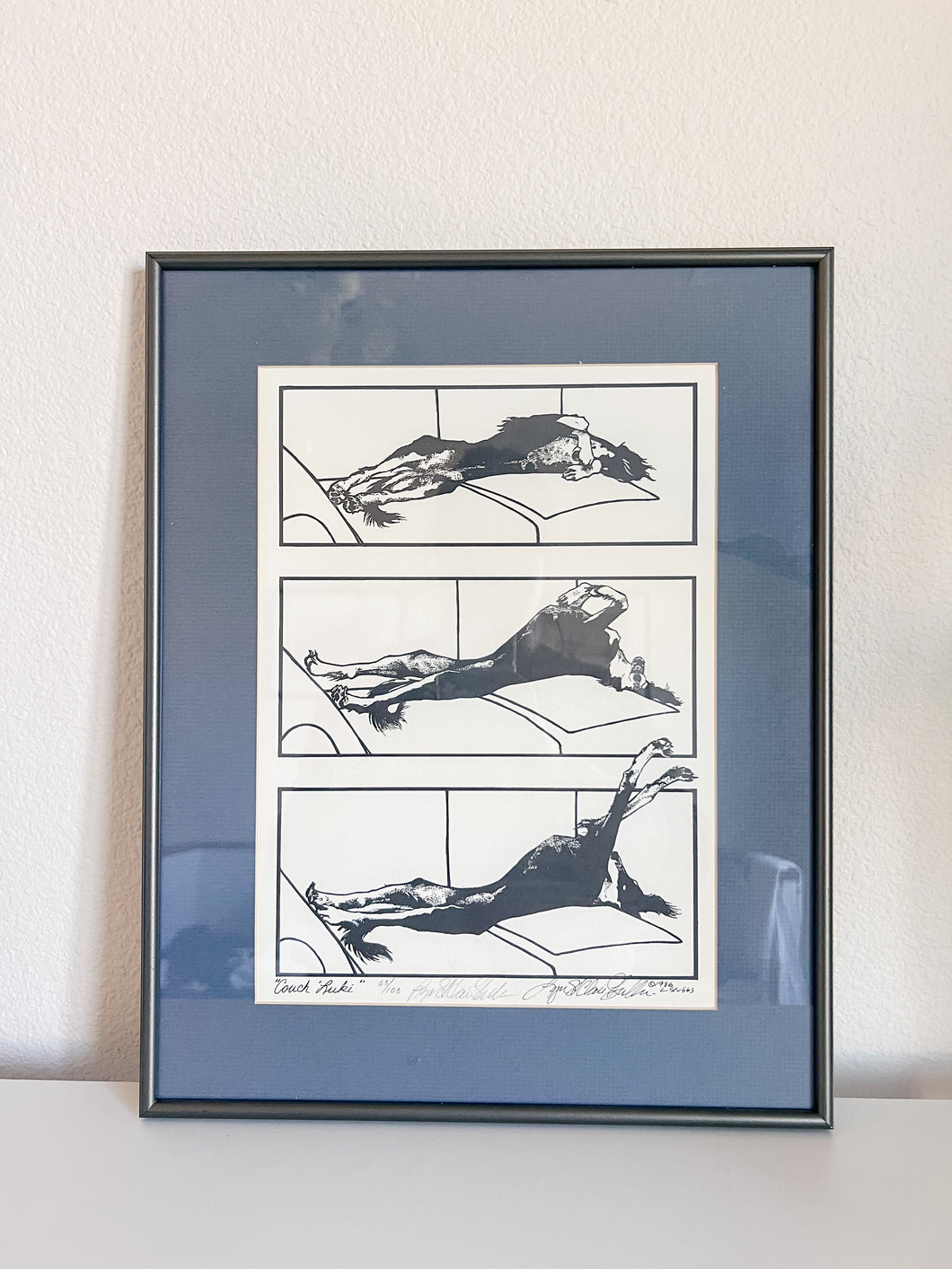 Lazy Dog Framed Art