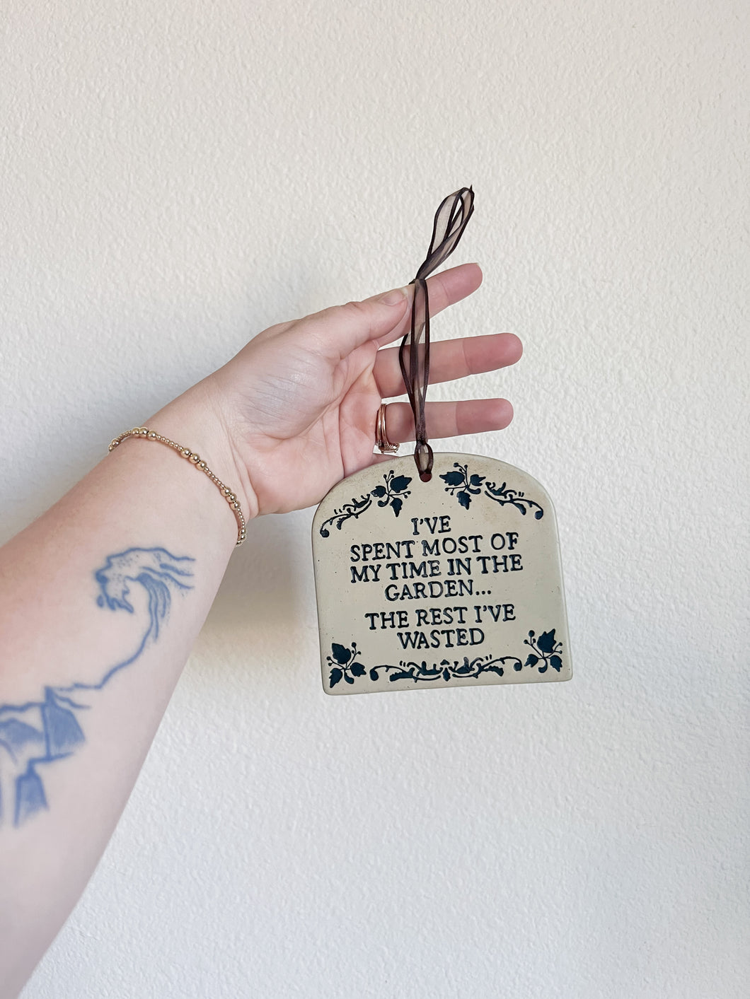 Ceramic Gardening Plaque