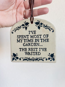 Ceramic Gardening Plaque