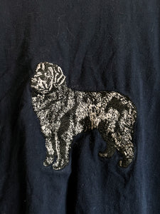 Embroidered Dog T-shirt - XL